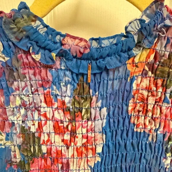 MISA Los Angeles Floral Smocked Wist Mini Dress - Picture 10 of 13